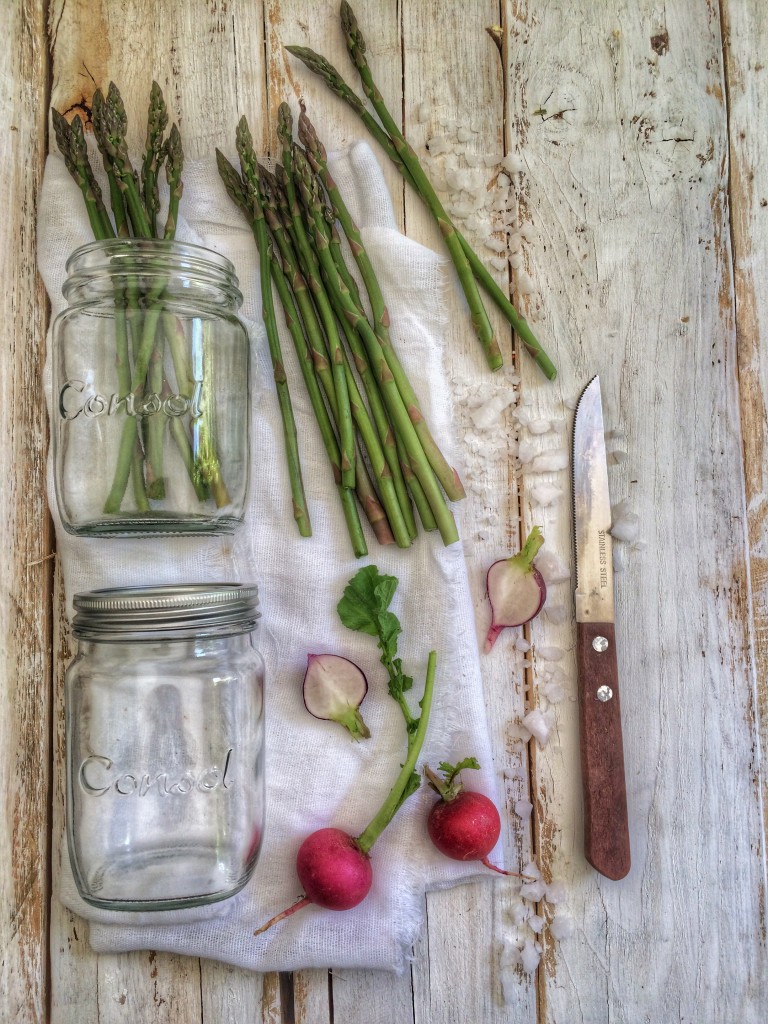 asparagus and radish